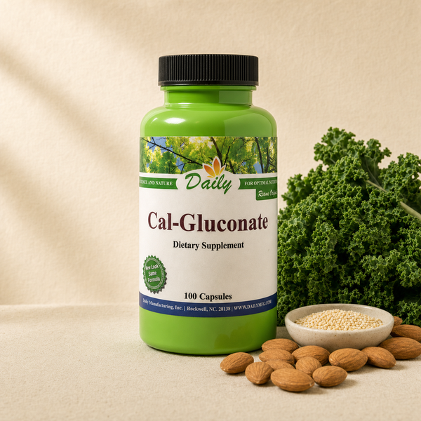Cal-Gluconate 100 Capsules, Daily Manufacturing, product photo