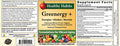 Greenergy+ greens powder supplement label
