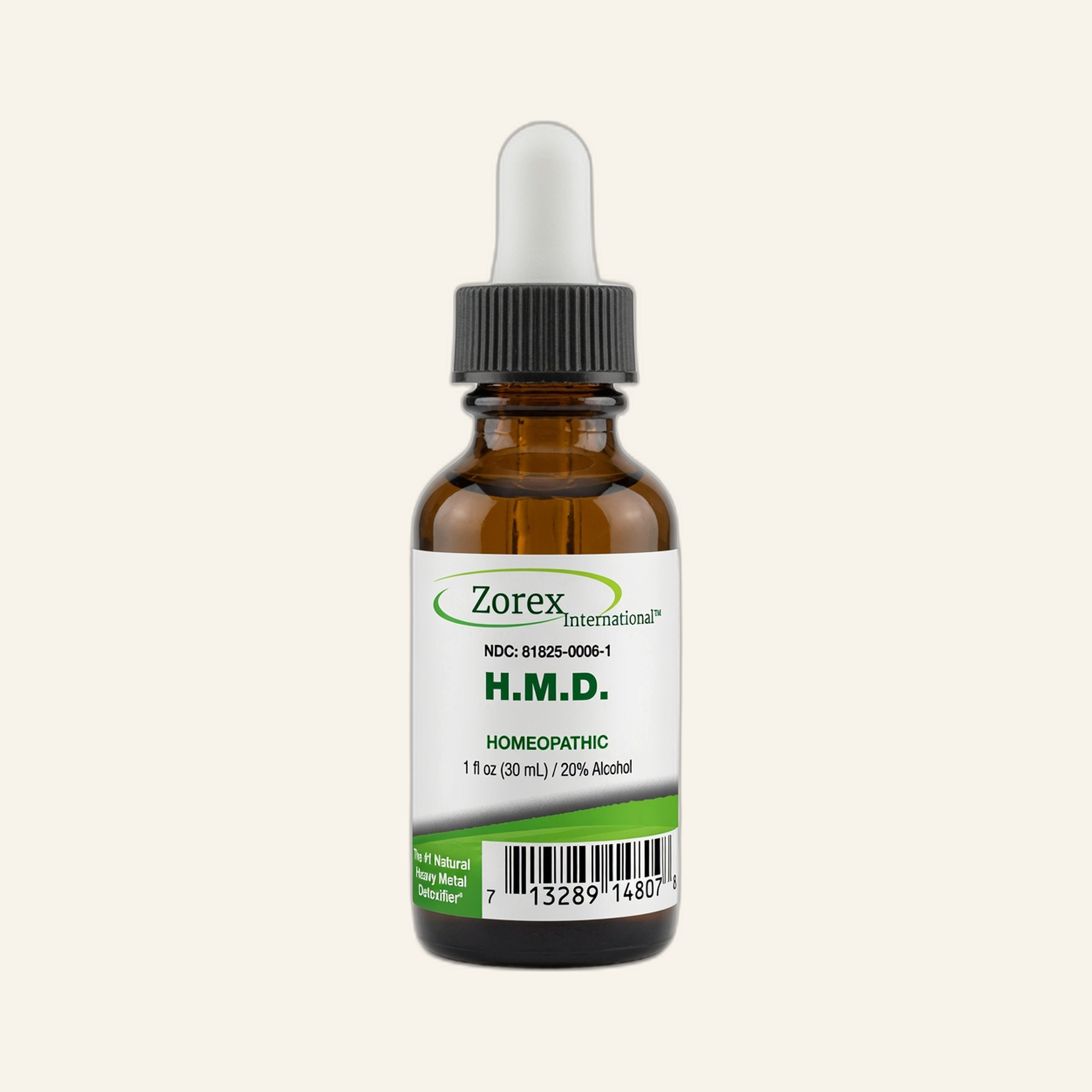 H.M.D. Heavy Metal Detox on cream studio background