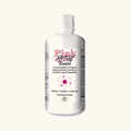 Longevity Formulas Pink Relief Tonic 32 oz bottle on cream studio background